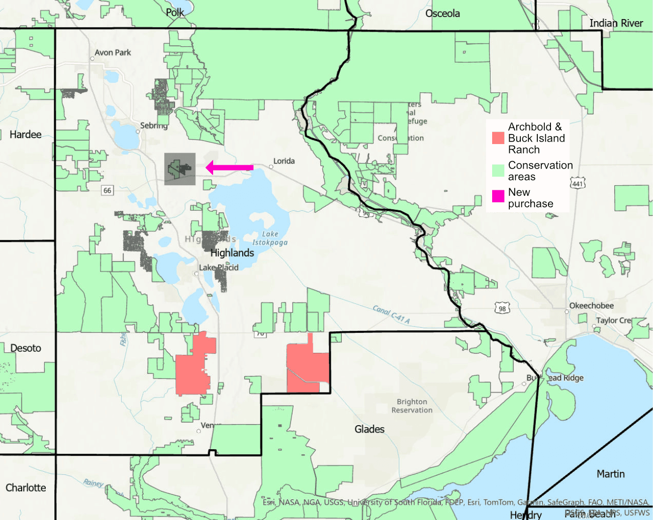 Flamingo Villas purchase map. 