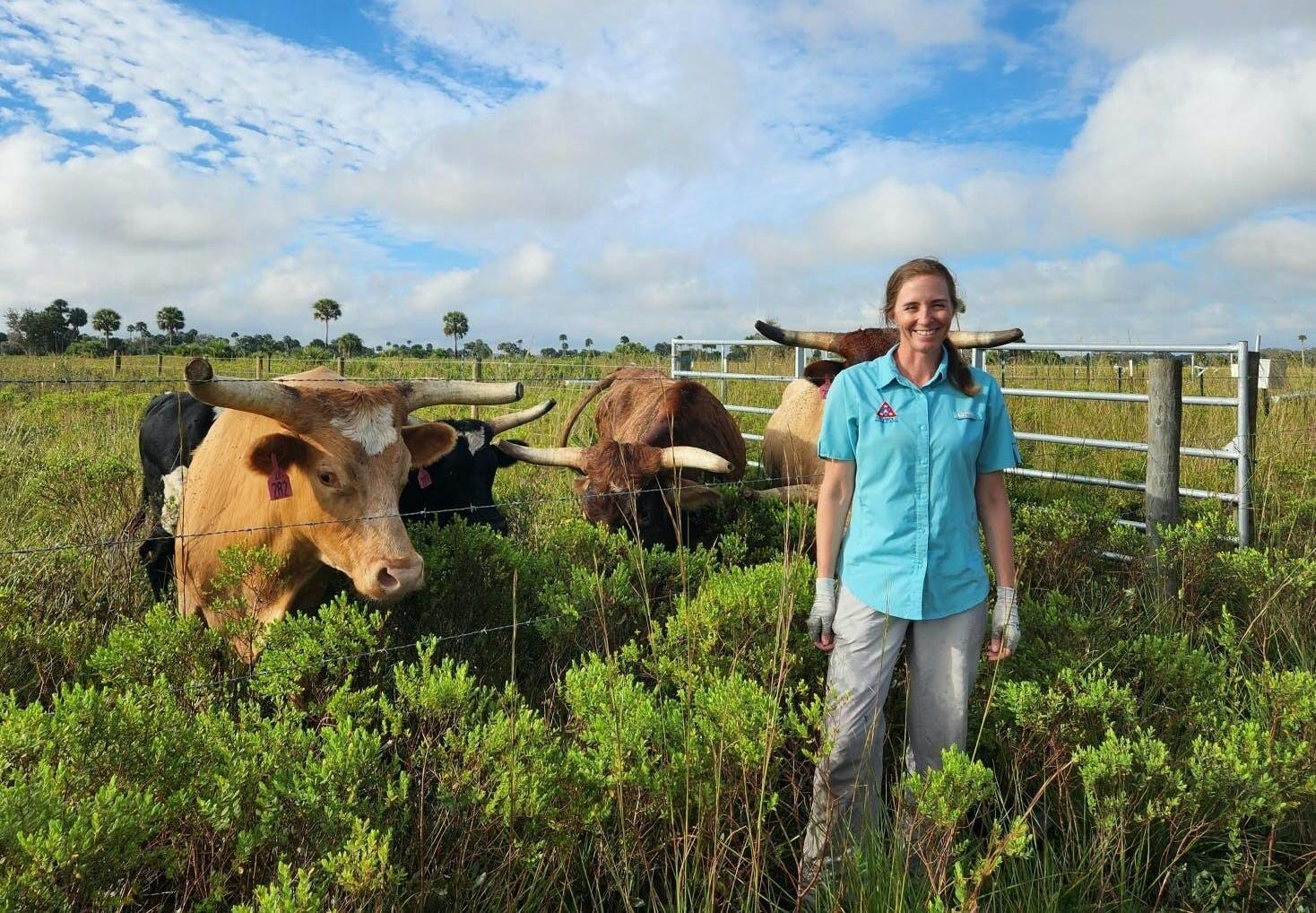 betsey with cows